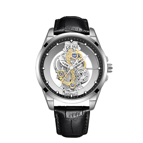 Carlophis K-1822B Aperture Skeleton Watch - Unisex & Classic Design