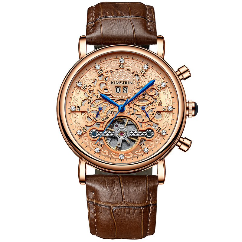 Carlophis K-2023A Maestro Automatic Watch - Unisex & 3D Engraved Dial