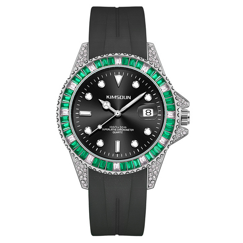 Carlophis K-1268B Marina Crystal Bezel Diver-Style Watch - Unisex