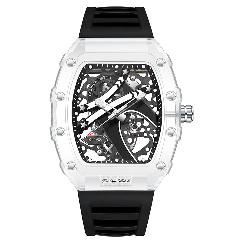 Carlophis K-2390B Spectra Transparent Tonneau Watch - Men's & Jelly Style