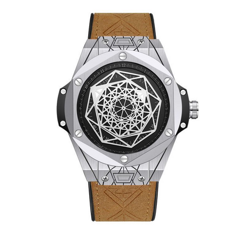 Carlophis K-720D Men's Hexagon Quartz Watch - Classic & Modern Style