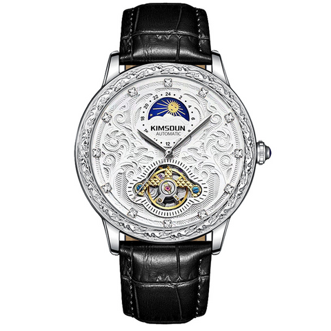 Carlophis K-2029A Equinox Automatic Sun & Moon Watch - Unisex & Mechanical