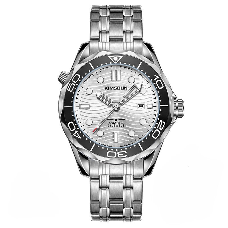 Carlophis K-1808B Triton Skeleton Steel Bracelet Watch - Unisex