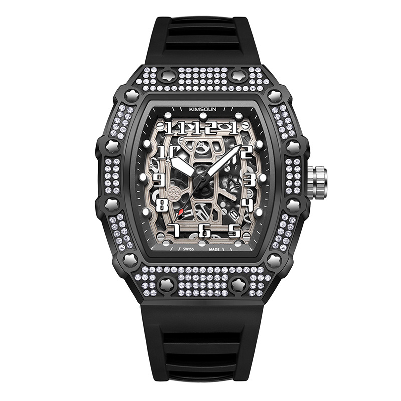 Carlophis K-2404B-YZ Vector Men's Tonneau Watch - Motorsport-Inspired
