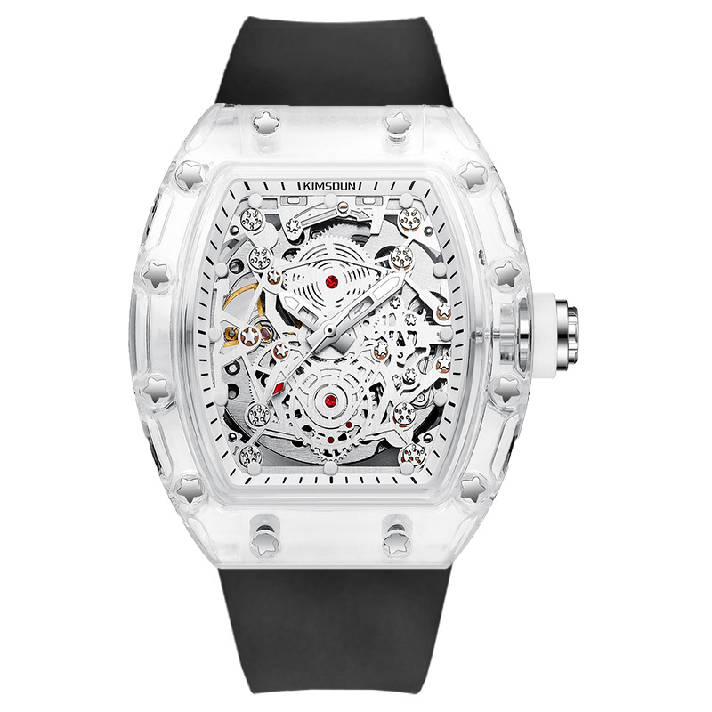 Carlophis K-2015A Automatic Men's Tonneau Watch - Luminous & Dual Display