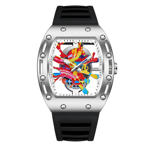 Carlophis K-2386B Apex Men's Tonneau Watch - Sport & Racing-Inspired