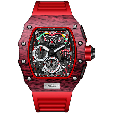 Carlophis K-2013B Grid Men's Ana-Digi Racing Watch - Tonneau-Style