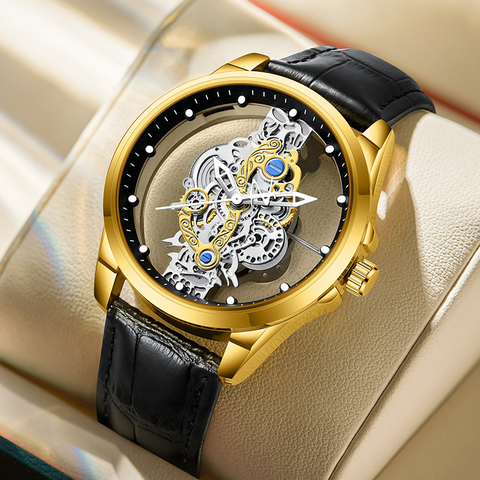 Carlophis K-1822B Aperture Skeleton Watch - Unisex & Classic Design
