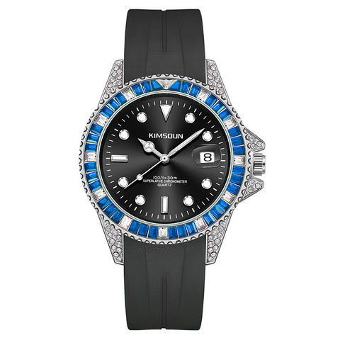 Carlophis K-1268B Marina Crystal Bezel Diver-Style Watch - Unisex