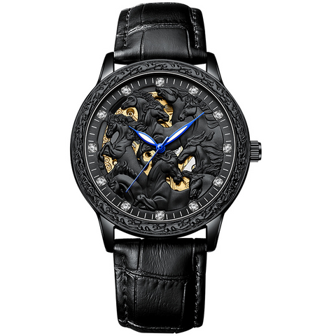 Carlophis K-2196A Virtuoso Automatic 3D Horse Watch - Unisex & Mechanical
