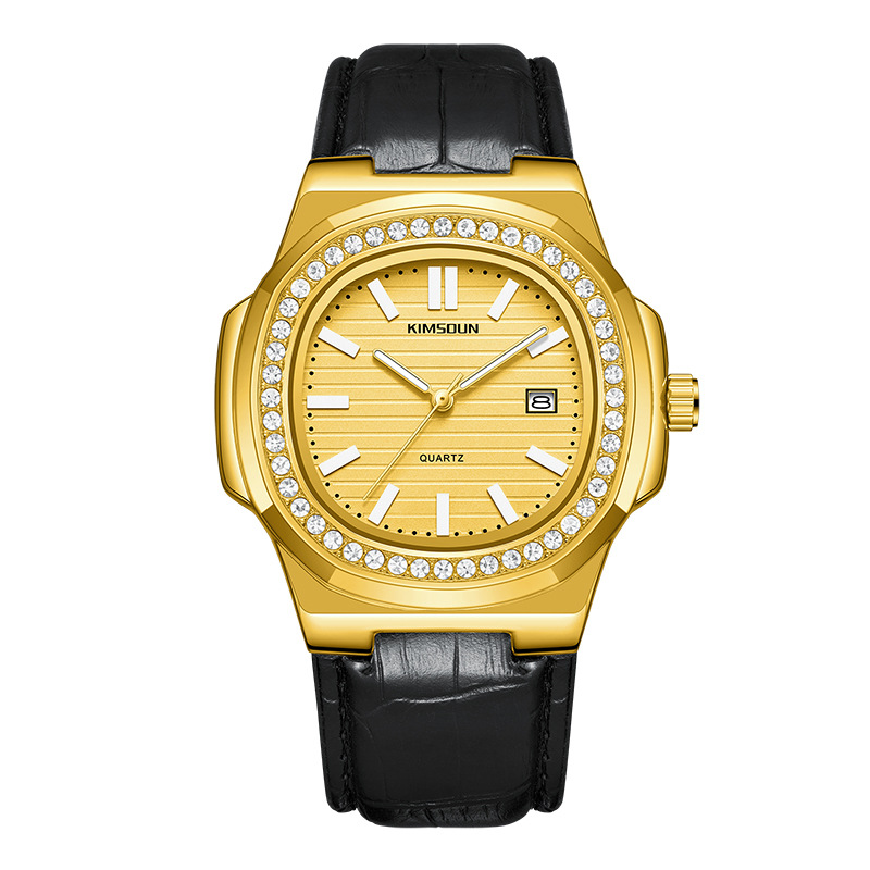 Carlophis K-1854B Lumina Crystal Skeleton Watch - Unisex & Porthole-Style