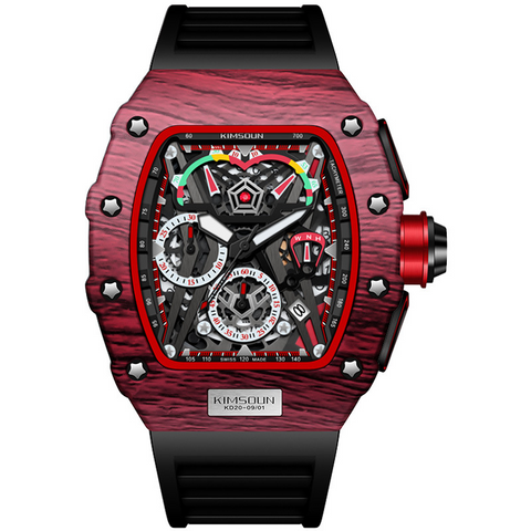 Carlophis K-2013B Grid Men's Ana-Digi Racing Watch - Tonneau-Style
