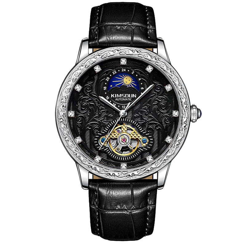 Carlophis K-2029A Equinox Automatic Sun & Moon Watch - Unisex & Mechanical