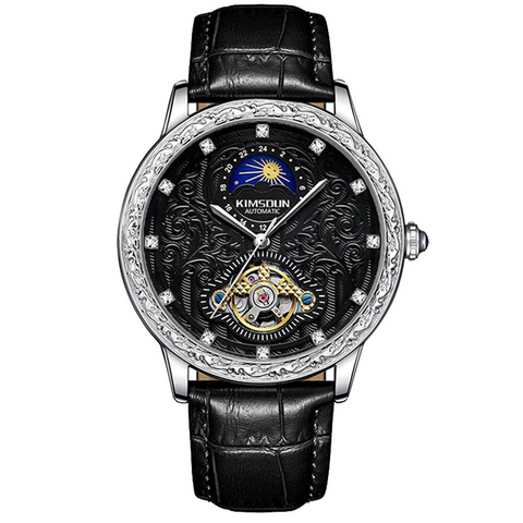 Carlophis K-2029A Equinox Automatic Sun & Moon Watch - Unisex & Mechanical