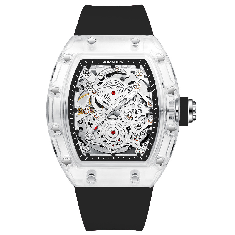 Carlophis K-2015A Automatic Men's Tonneau Watch - Luminous & Dual Display