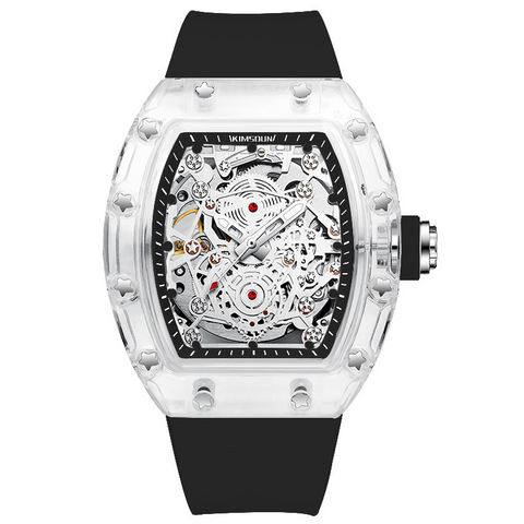 Carlophis K-2015A Automatic Men's Tonneau Watch - Luminous & Dual Display