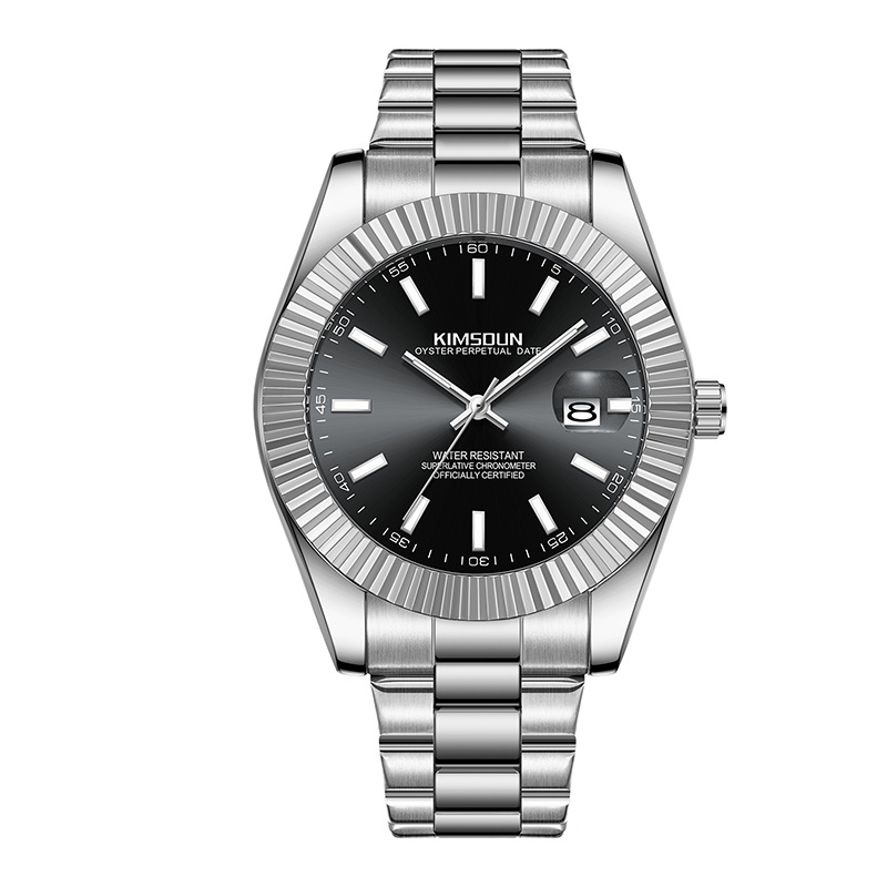 Carlophis K-1839B Regent Classic Dress Watch - Unisex & Fluted Bezel