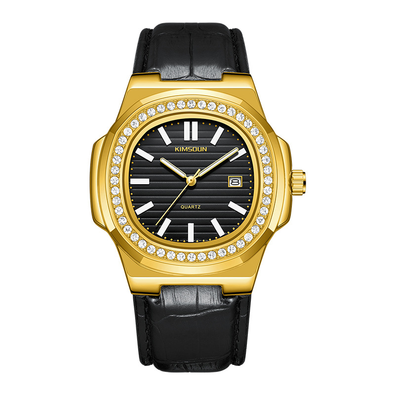 Carlophis K-1854B Lumina Crystal Skeleton Watch - Unisex & Porthole-Style