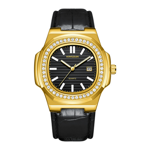 Carlophis K-1854B Lumina Crystal Skeleton Watch - Unisex & Porthole-Style