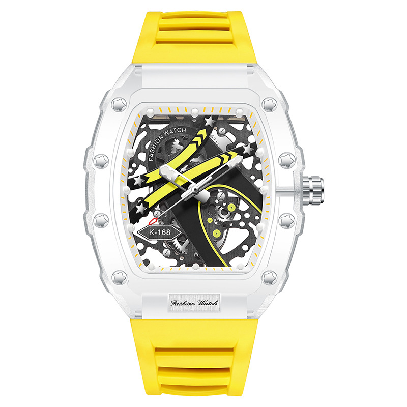 Carlophis K-2390B Spectra Transparent Tonneau Watch - Men's & Jelly Style