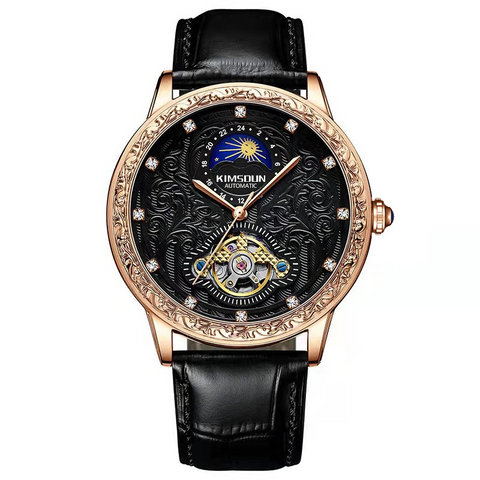 Carlophis K-2029A Equinox Automatic Sun & Moon Watch - Unisex & Mechanical
