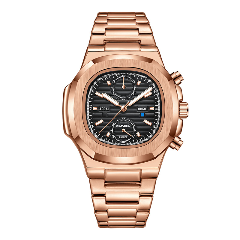 Carlophis K-918B Odyssey Chronograph Watch - Unisex & Porthole-Style