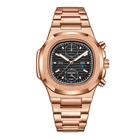 Carlophis K-918B Odyssey Chronograph Watch - Unisex & Porthole-Style