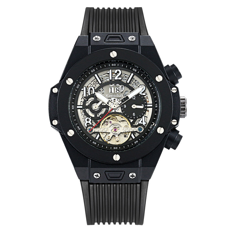 Carlophis K-718D Titan Men's Automatic Watch - 47mm & See-Through Case