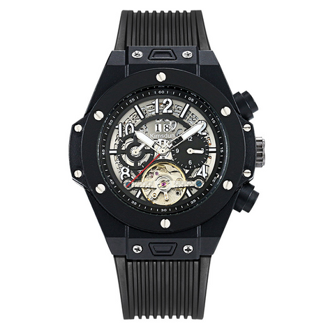 Carlophis K-718D Titan Men's Automatic Watch - 47mm & See-Through Case