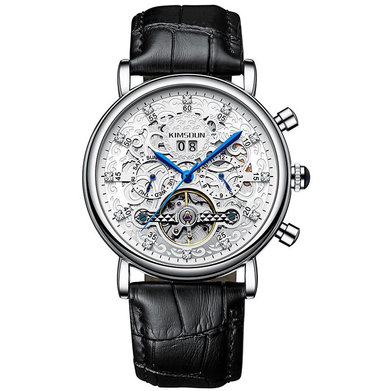 Carlophis K-2023A Maestro Automatic Watch - Unisex & 3D Engraved Dial