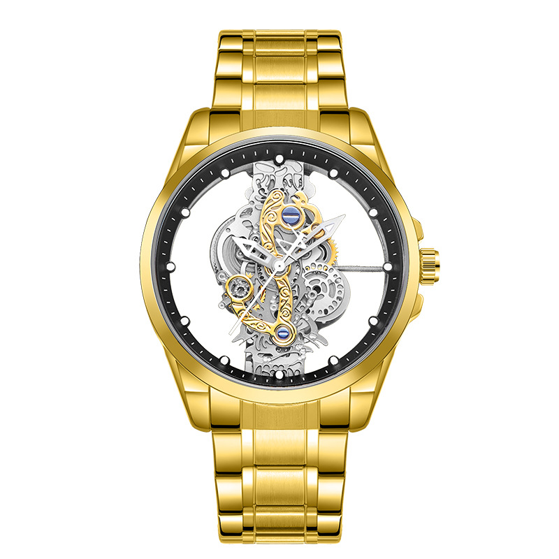 Carlophis K-1822B Aperture Skeleton Watch - Unisex & Classic Design