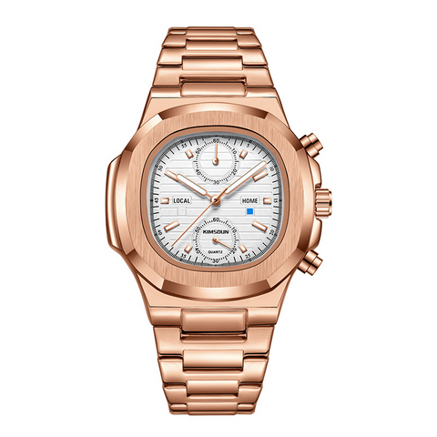Carlophis K-918B Odyssey Chronograph Watch - Unisex & Porthole-Style