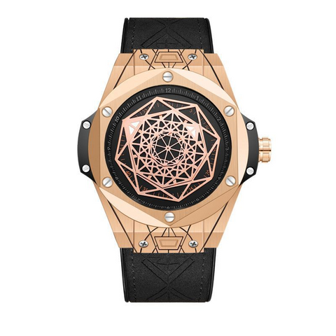 Carlophis K-720D Men's Hexagon Quartz Watch - Classic & Modern Style