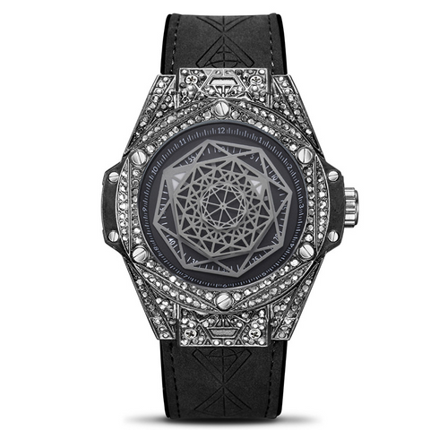 Carlophis K-109D Men's Luminous Hexagon Watch - Diamond-Style & Waterproof