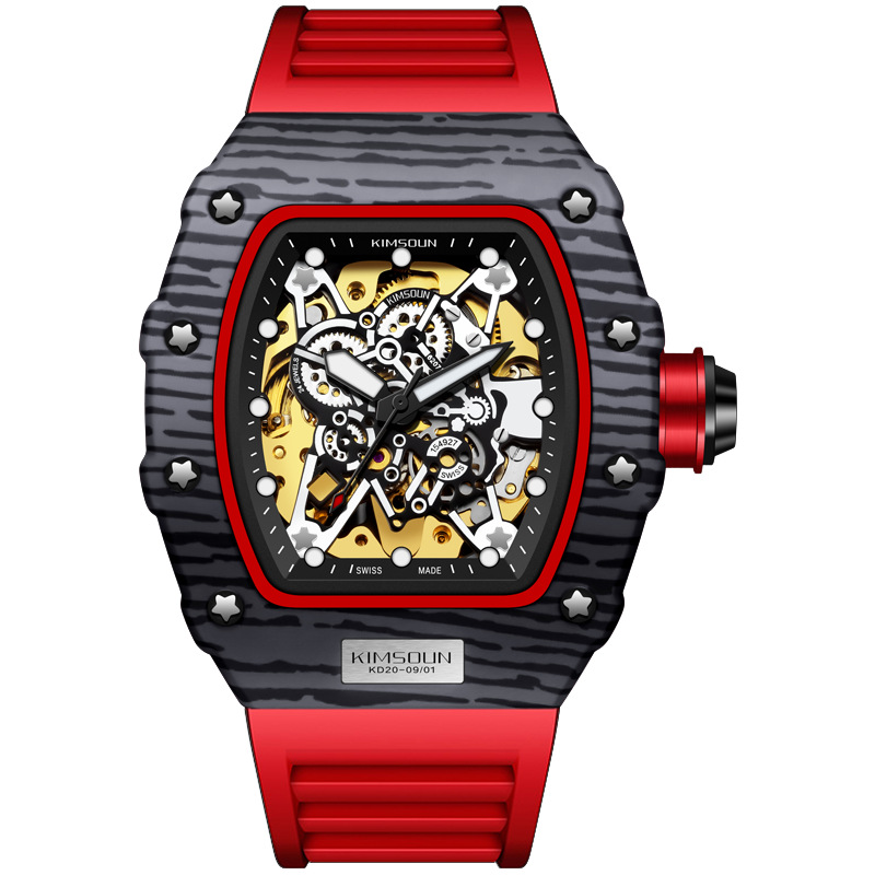 Carlophis K-2012A Raptor Automatic Tonneau Watch - Men's & See-Through