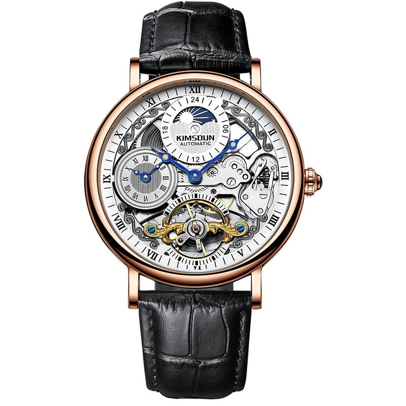 Carlophis K-2028A Meridian Automatic Dual-Time GMT Watch - Unisex