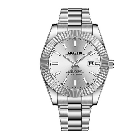 Carlophis K-1839B Regent Classic Dress Watch - Unisex & Fluted Bezel