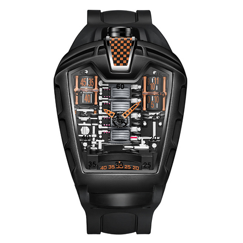 Carlophis K-724D Men's Luminous Quartz Watch - Engine-Style Dual Display