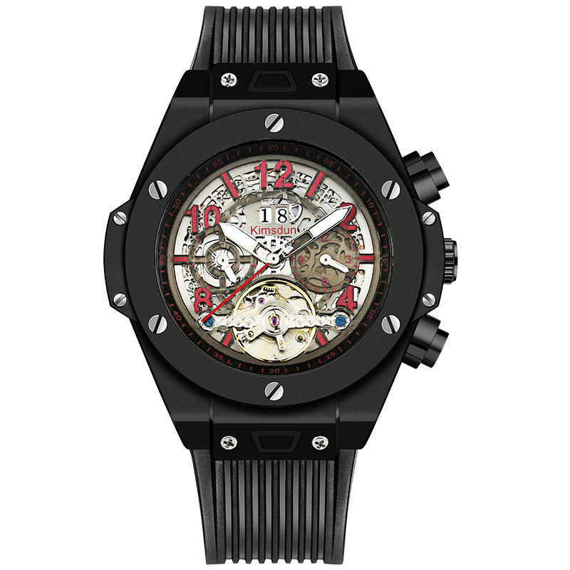 Carlophis K-718D Titan Men's Automatic Watch - 47mm & See-Through Case