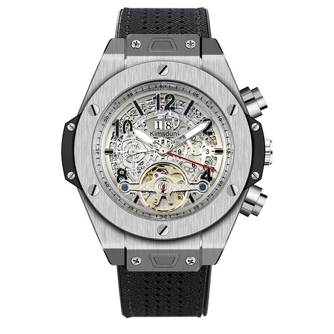 Carlophis K-718D Titan Men's Automatic Watch - 47mm & See-Through Case