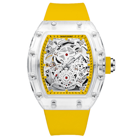 Carlophis K-2015A Automatic Men's Tonneau Watch - Luminous & Dual Display