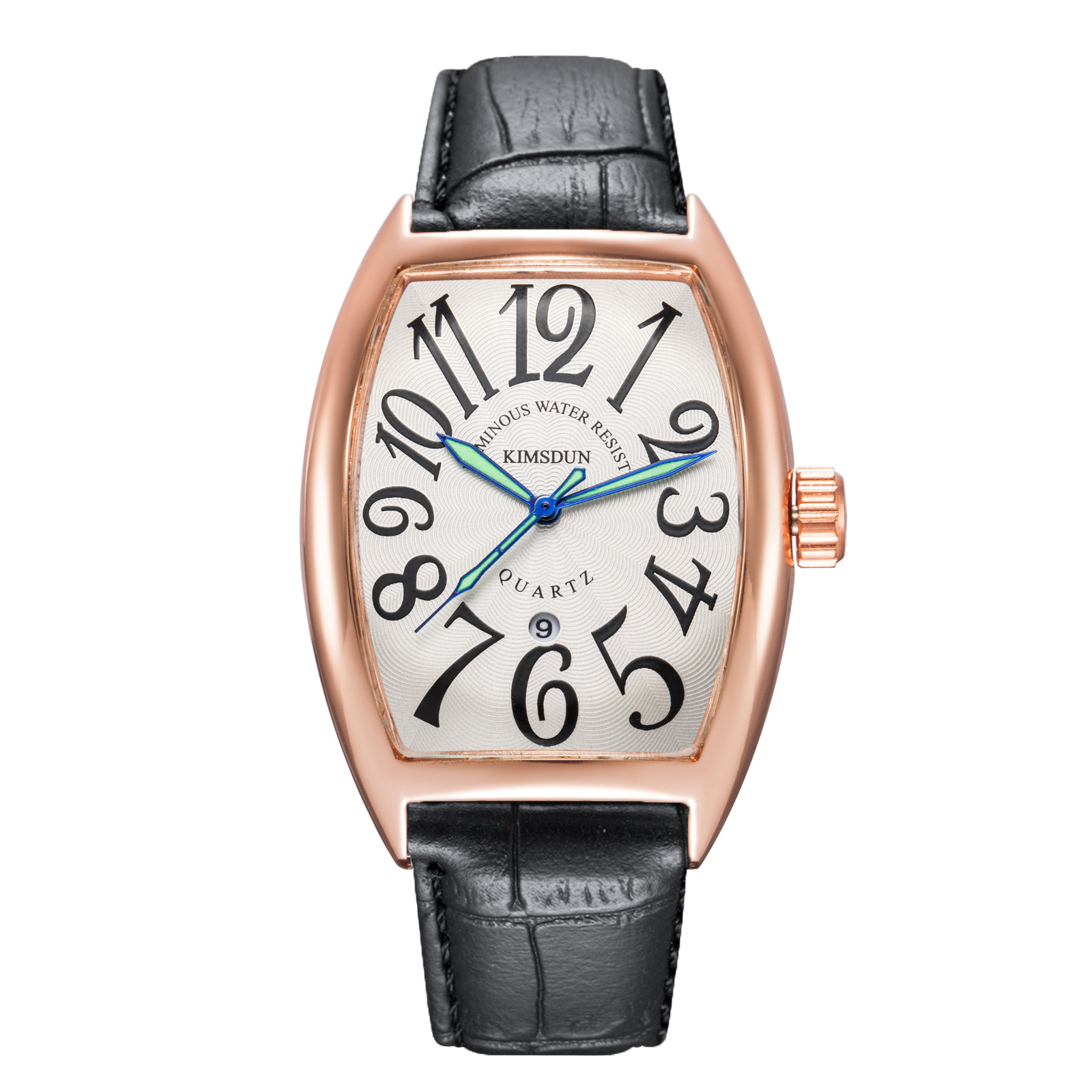 Carlophis K-816D Matrix Men's Digital Tonneau Watch - Premium Leather