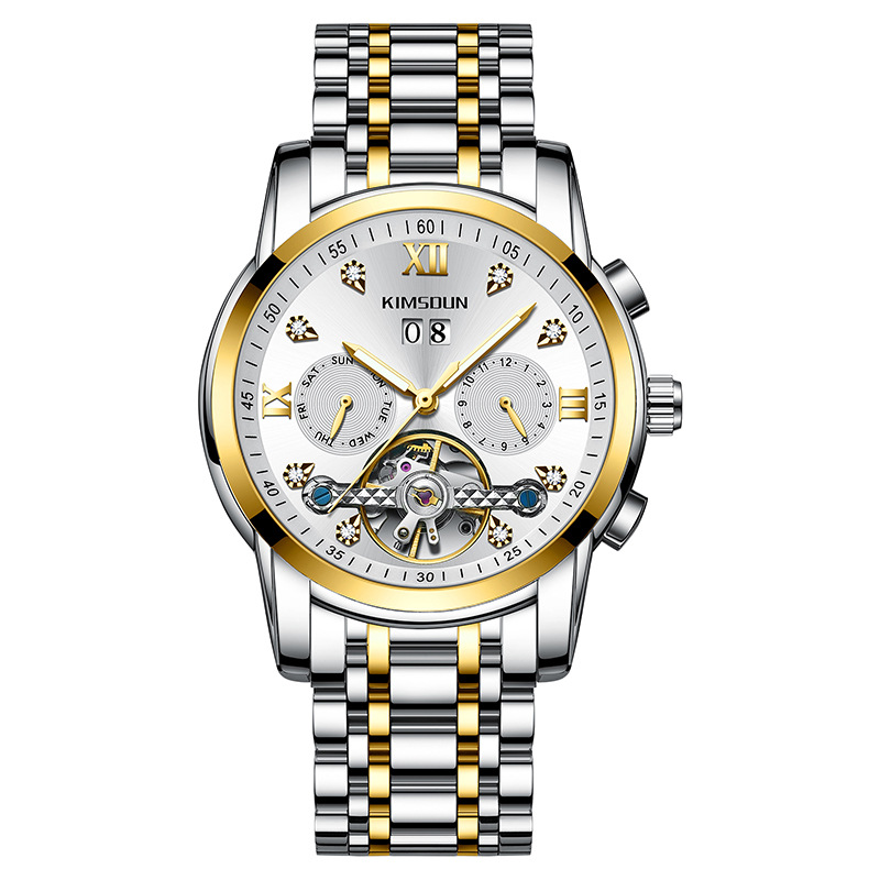 Carlophis Celestial Automatic Open-Heart Watch - Unisex & Calendar Dial