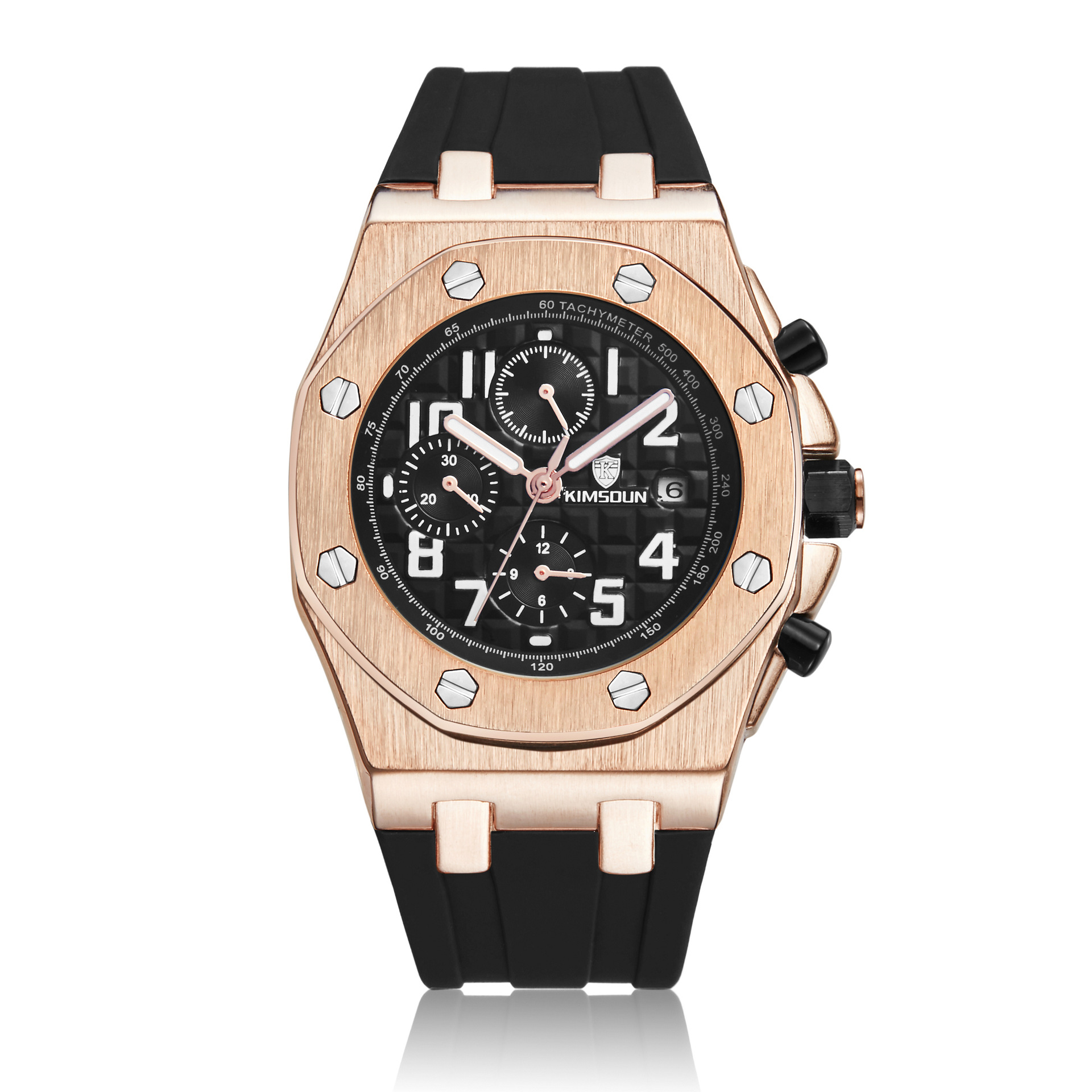 Carlophis K-1222A Signal Men's Automatic Watch - See-Through & Modern Style