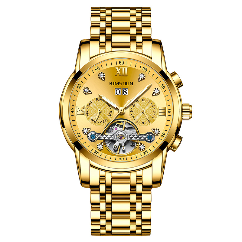 Carlophis Celestial Automatic Open-Heart Watch - Unisex & Calendar Dial