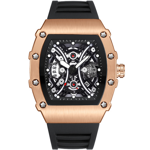 Carlophis K-2018B Force Men's Tonneau Watch - Artistic & Sport Design