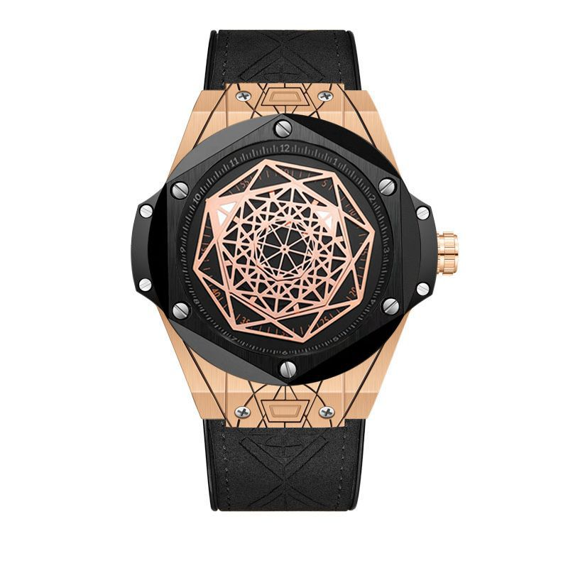 Carlophis K-720D Men's Hexagon Quartz Watch - Classic & Modern Style