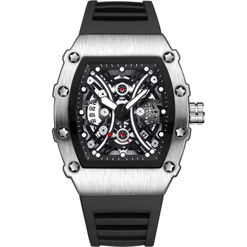 Carlophis K-2018B Force Men's Tonneau Watch - Artistic & Sport Design