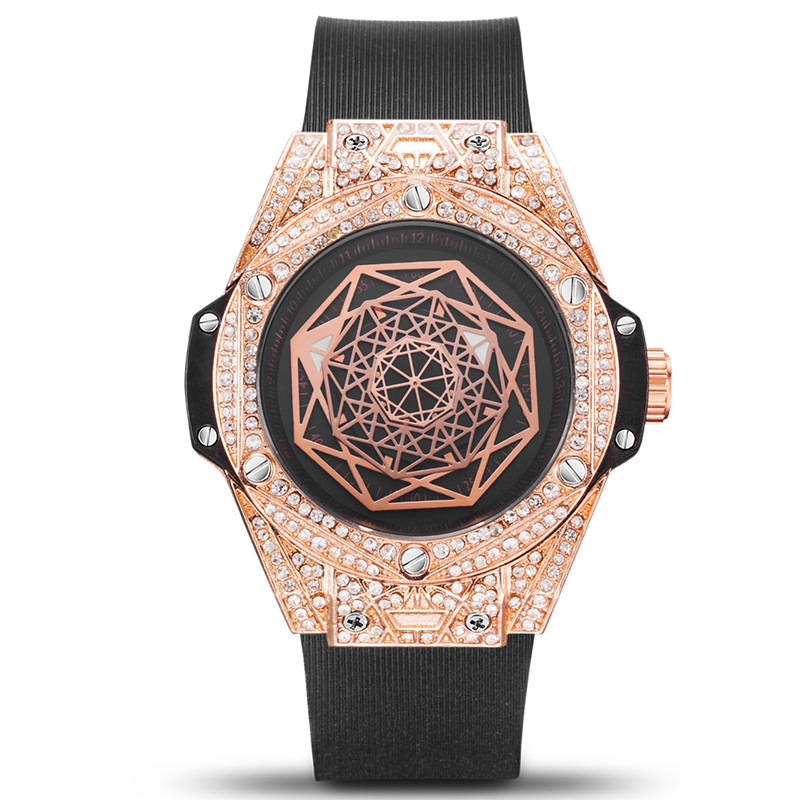 Carlophis K-109D Men's Luminous Hexagon Watch - Diamond-Style & Waterproof