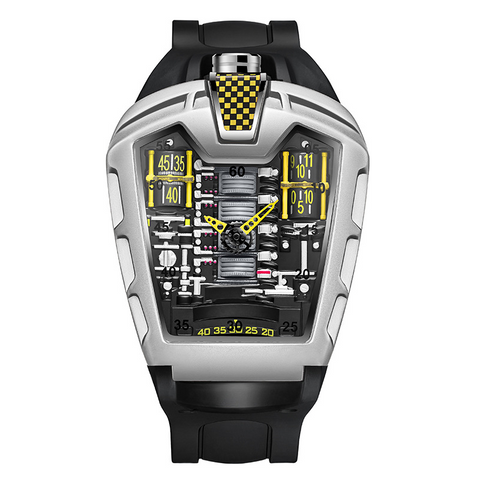Carlophis K-724D Men's Luminous Quartz Watch - Engine-Style Dual Display